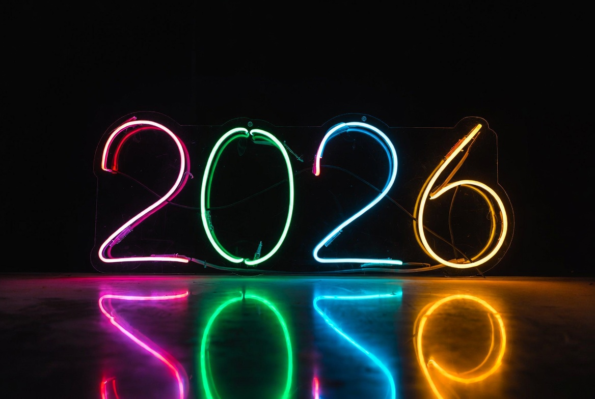 Colorful Neon 2026 Sign Colorful Neon 2026 Sign