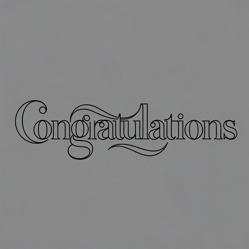 Elegant Congratulations Text Elegant Congratulations Text