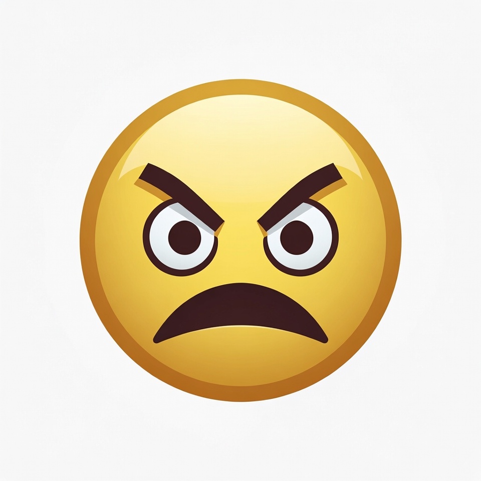 Angry Yellow Emoji Face Angry Yellow Emoji Face