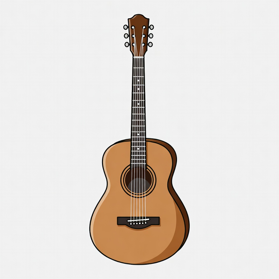 Acoustic Guitar Illustration Acoustic Guitar Illustration