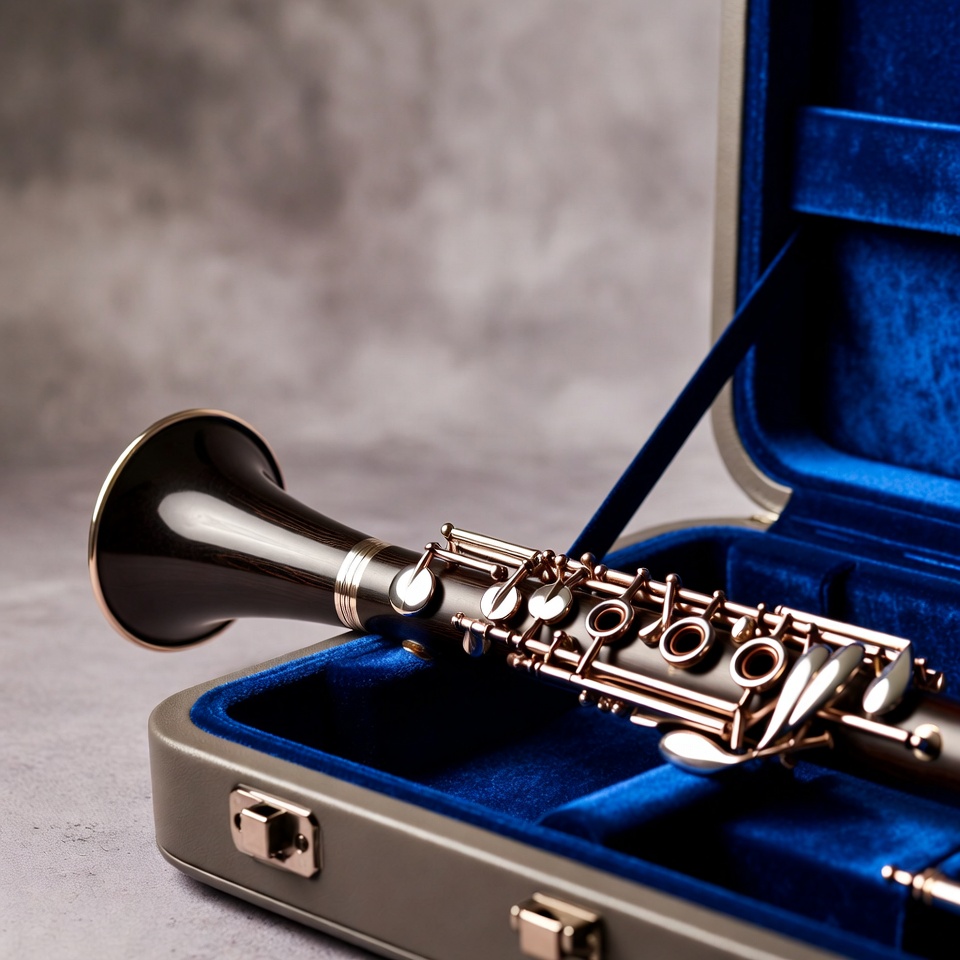 Clarinet in Open Blue Case Clarinet in Open Blue Case