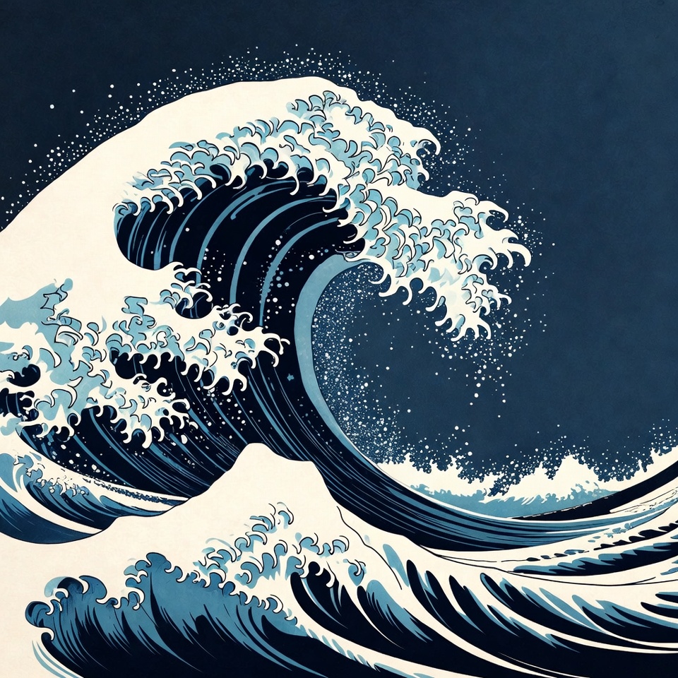 Giant Blue Wave Crashing Giant Blue Wave Crashing