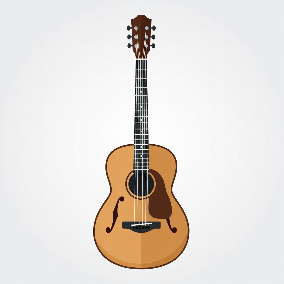 Acoustic Guitar Illustration Acoustic Guitar Illustration