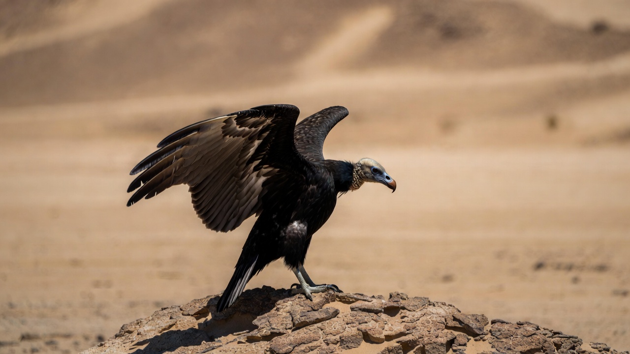 Egyptian Vulture Standing on Rock Egyptian Vulture Standing on Rock