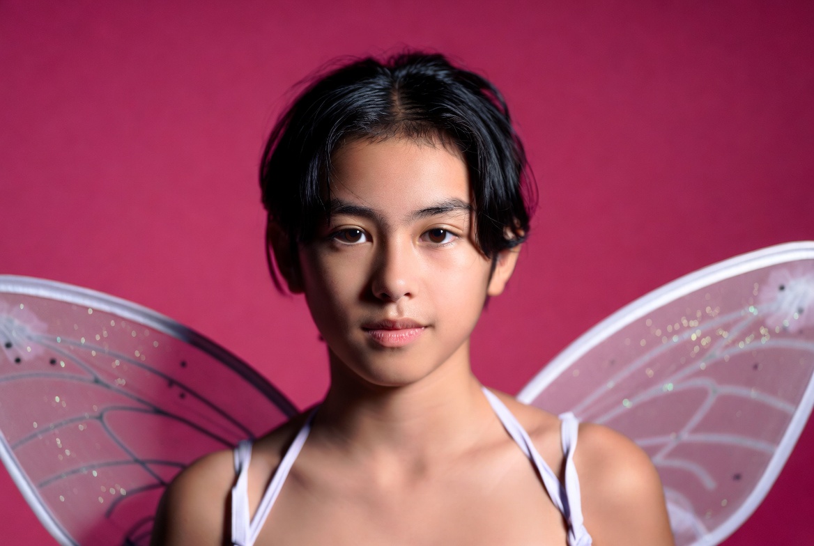 Asian girl with fairy wings Asian girl with fairy wings
