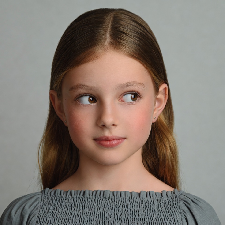 Girl with crossed eyes Girl with crossed eyes