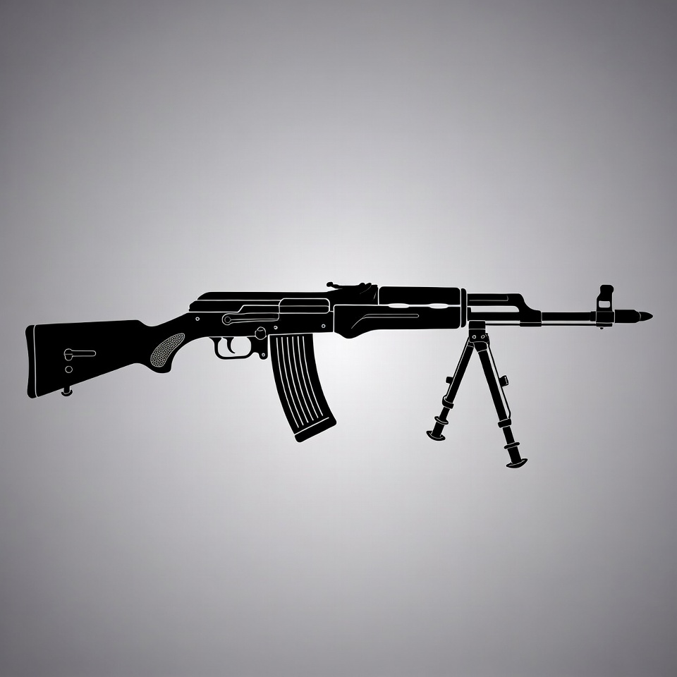 AK-74 Machine Gun with Bipod AK-74 Machine Gun with Bipod