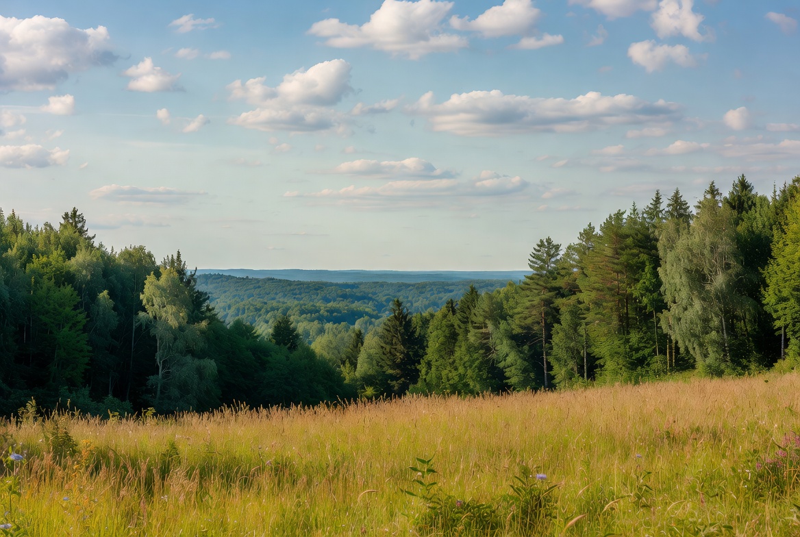 Forest Valley with Grassy Meadow Forest Valley with Grassy Meadow