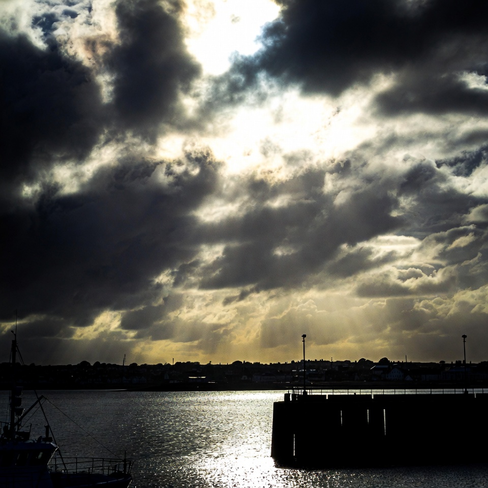 Dramatic Clouds Over Harbor Dock Dramatic Clouds Over Harbor Dock