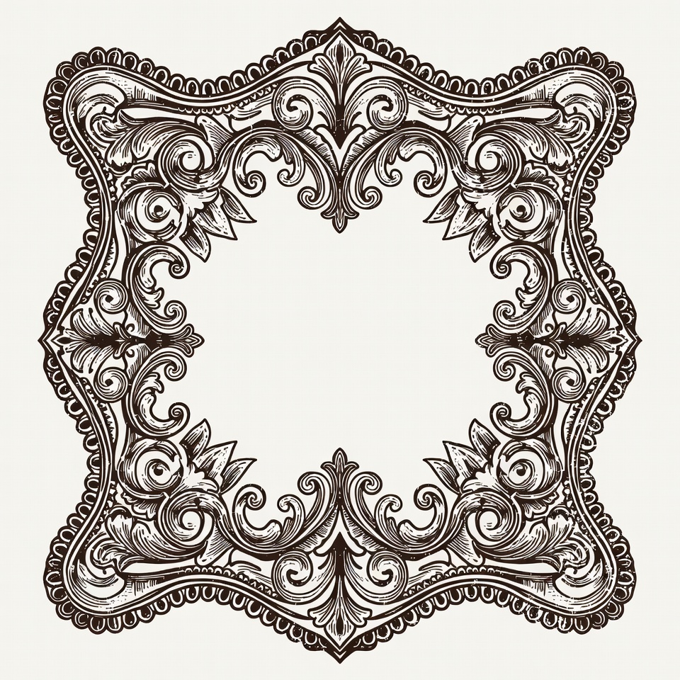 Ornate Victorian Frame Illustration Ornate Victorian Frame Illustration