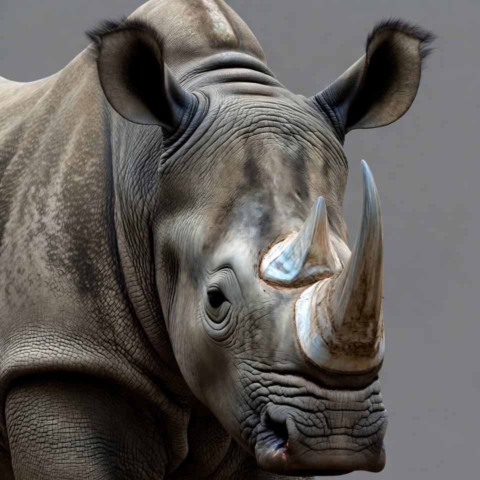 Close-up of gray rhinoceros head Close-up of gray rhinoceros head