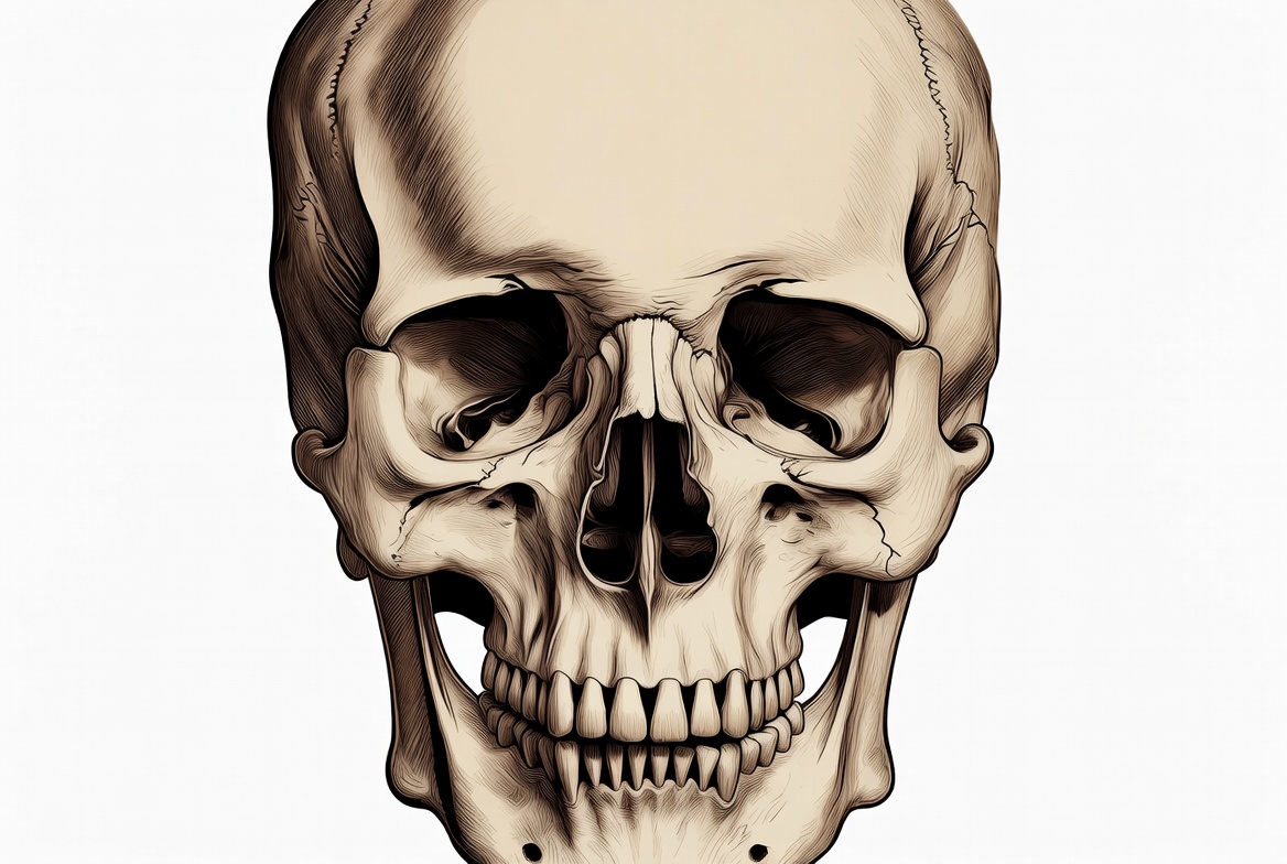 Detailed Human Skull Illustration Detailed Human Skull Illustration