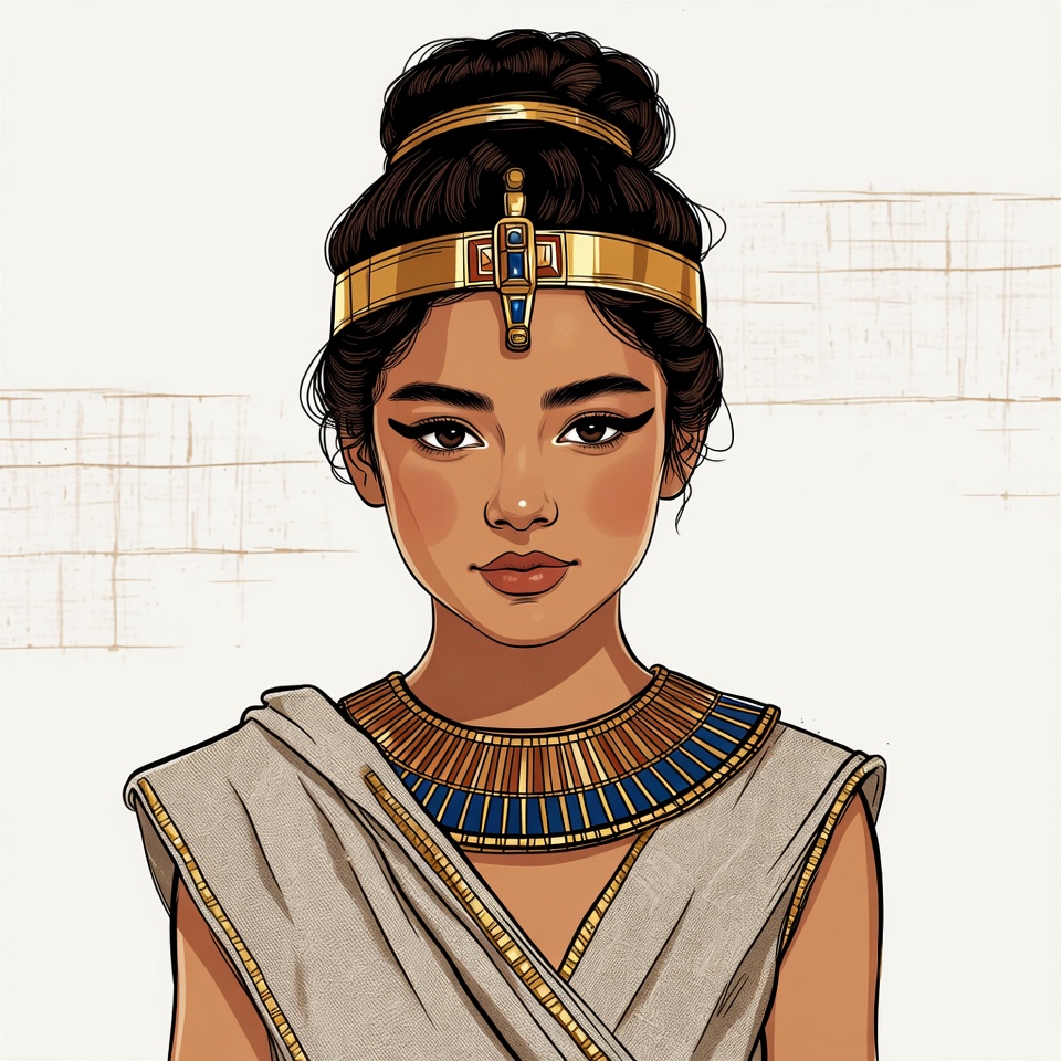 Egyptian Woman in Gold Headdress Egyptian Woman in Gold Headdress