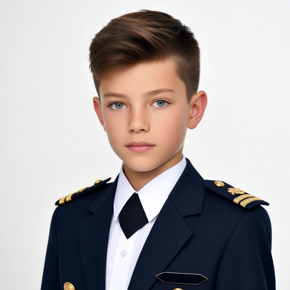 Boy in navy uniform portrait Boy in navy uniform portrait