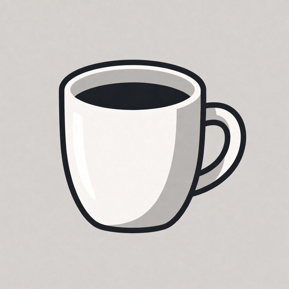 White coffee mug illustration White coffee mug illustration