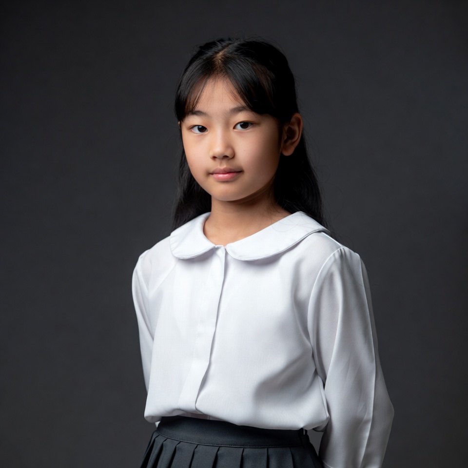 Asian girl in school uniform Asian girl in school uniform
