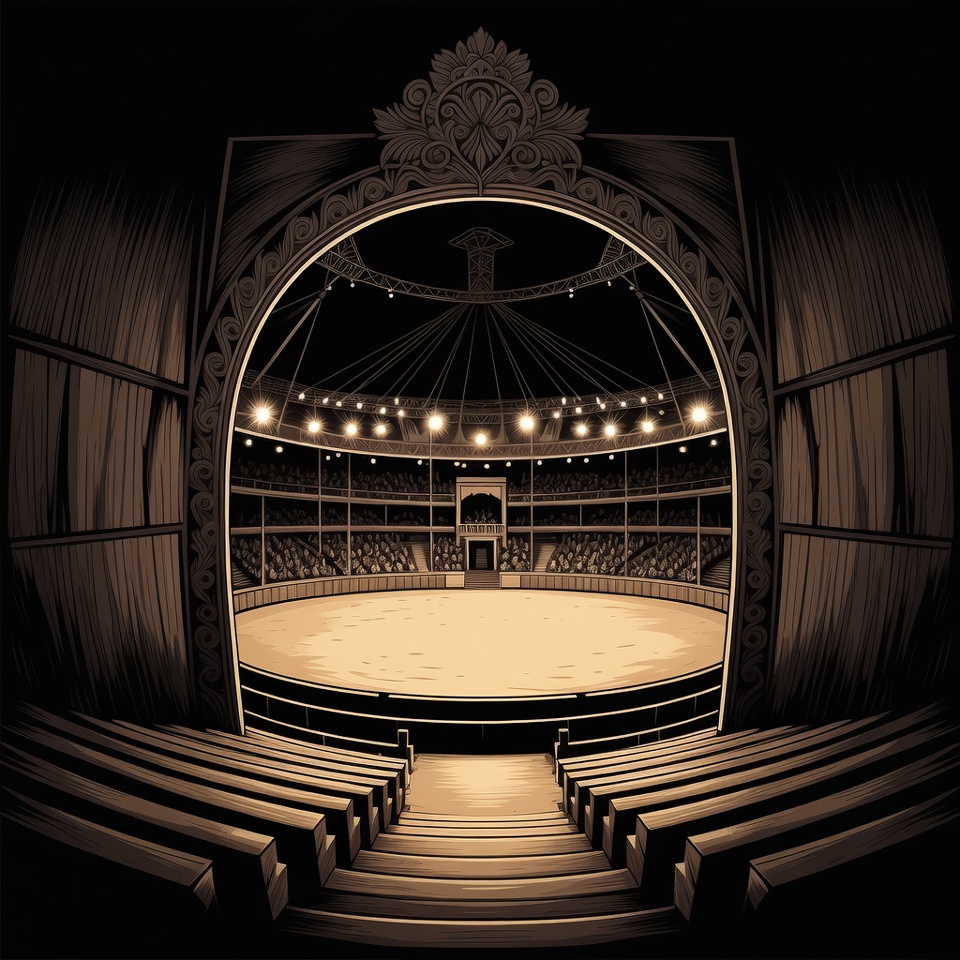 Vintage Circus Arena Illustration Vintage Circus Arena Illustration