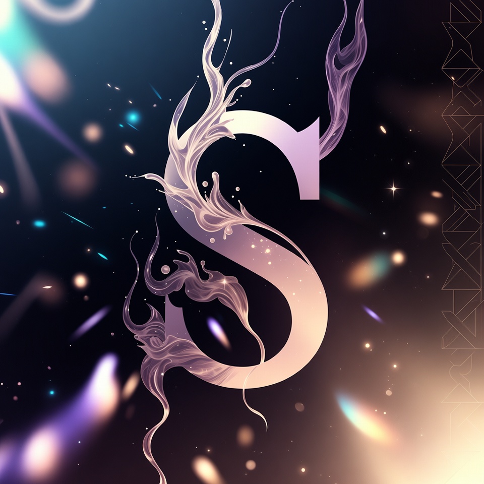 Glowing Ornate Letter S Glowing Ornate Letter S