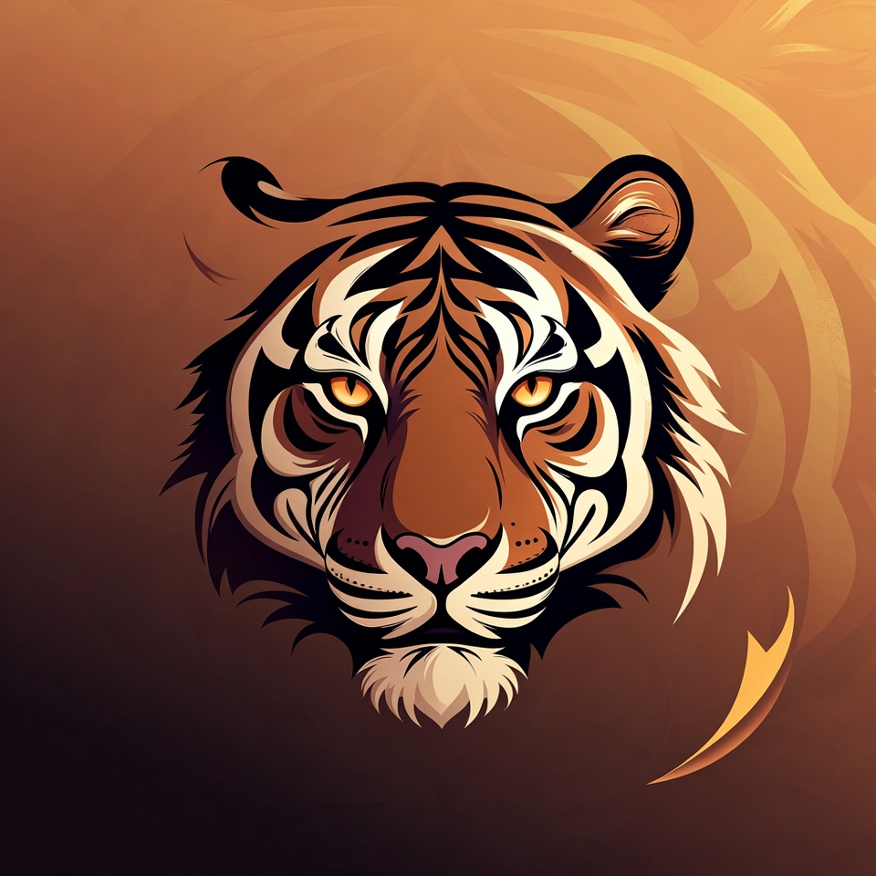 Fierce Tiger Head Illustration Fierce Tiger Head Illustration