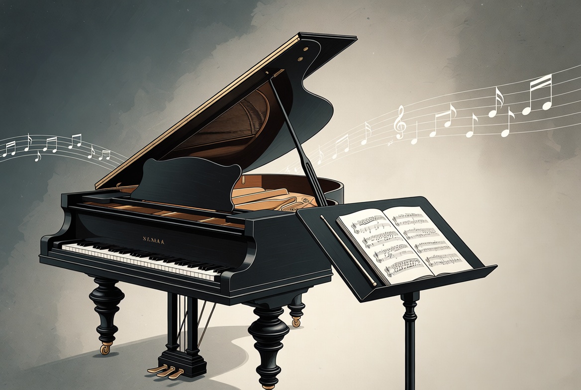 Grand Piano with Music Stand Grand Piano with Music Stand