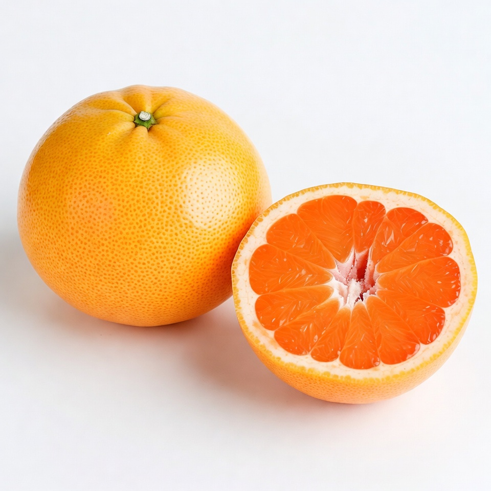 Whole and halved orange Whole and halved orange