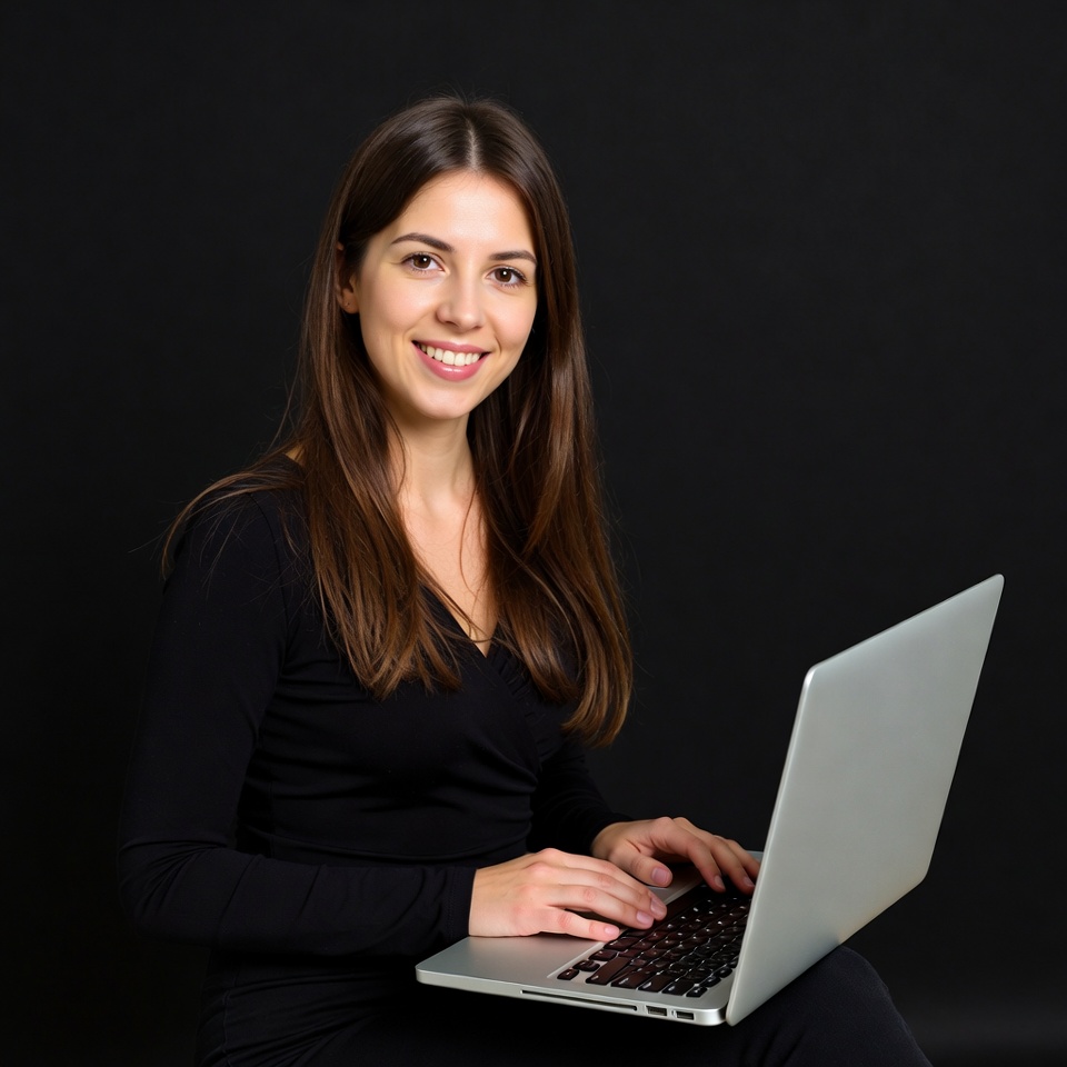 Woman typing on laptop Woman typing on laptop