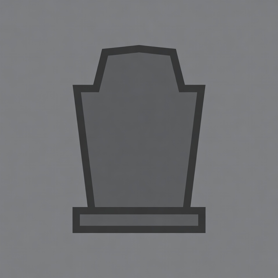 Gray Tombstone Icon Gray Tombstone Icon