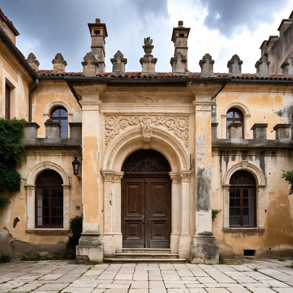 Grand Old Mansion Entrance Courtyard Grand Old Mansion Entrance Courtyard