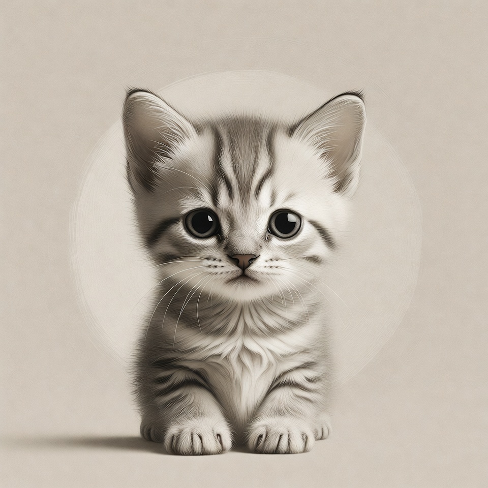 Cute tabby kitten close-up Cute tabby kitten close-up