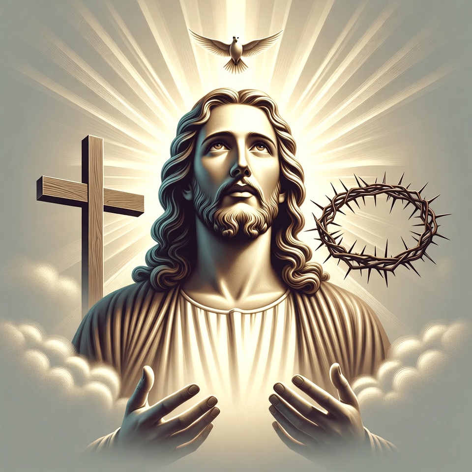 Jesus Christ with Dove and Cross Jesus Christ with Dove and Cross