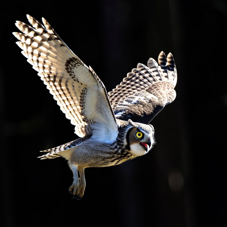 Short-eared Owl Flying Short-eared Owl Flying