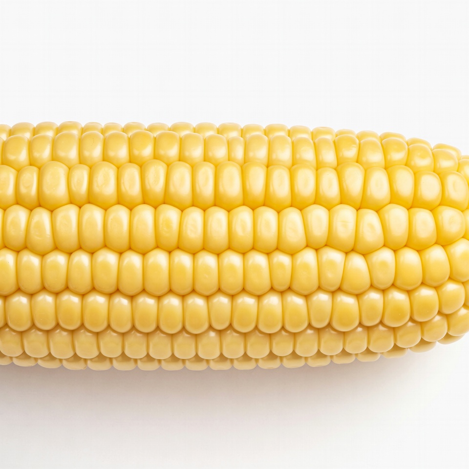 Fresh Corn Cob on White Background Fresh Corn Cob on White Background