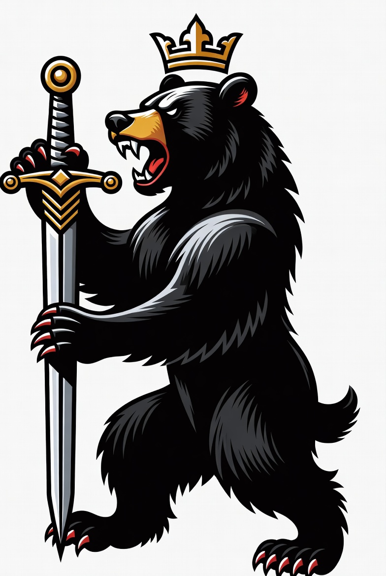 Bear King Holding Sword Bear King Holding Sword