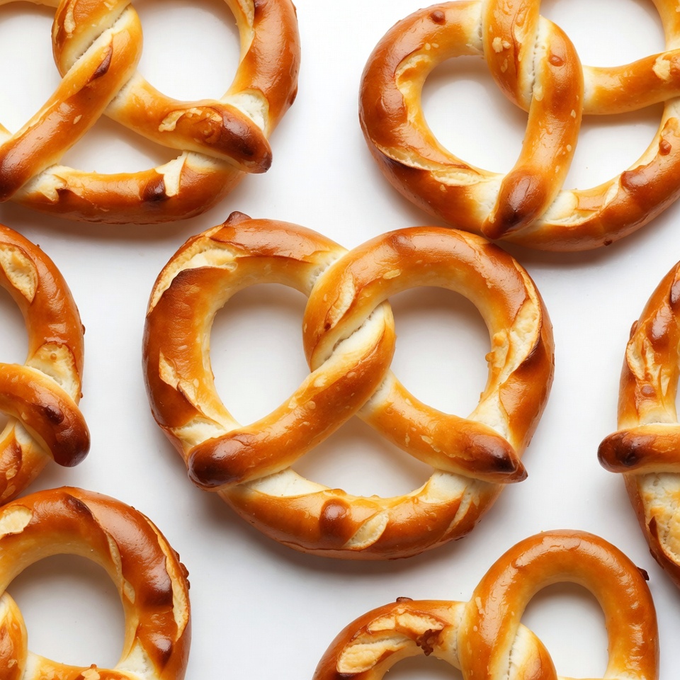Fresh Pretzels on White Background Fresh Pretzels on White Background