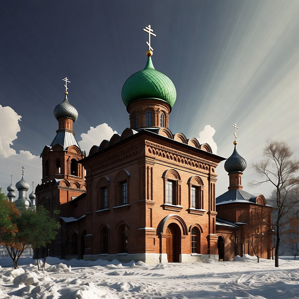 Russian Orthodox Church in Snow Russian Orthodox Church in Snow