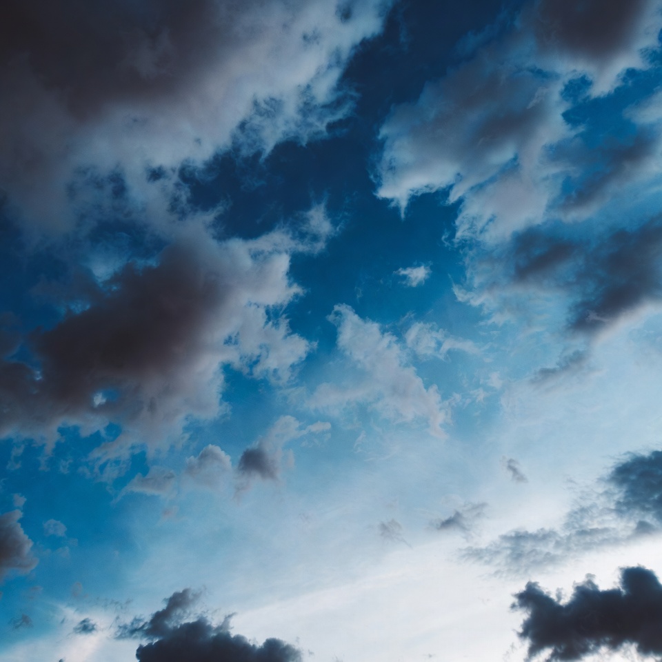 Dramatic Blue Sky with Dark Clouds Dramatic Blue Sky with Dark Clouds