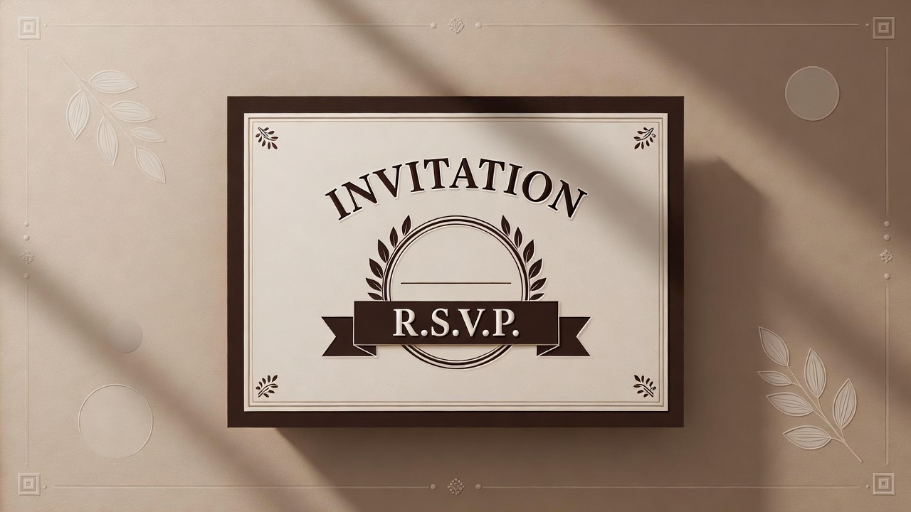 Elegant RSVP Invitation Card Elegant RSVP Invitation Card