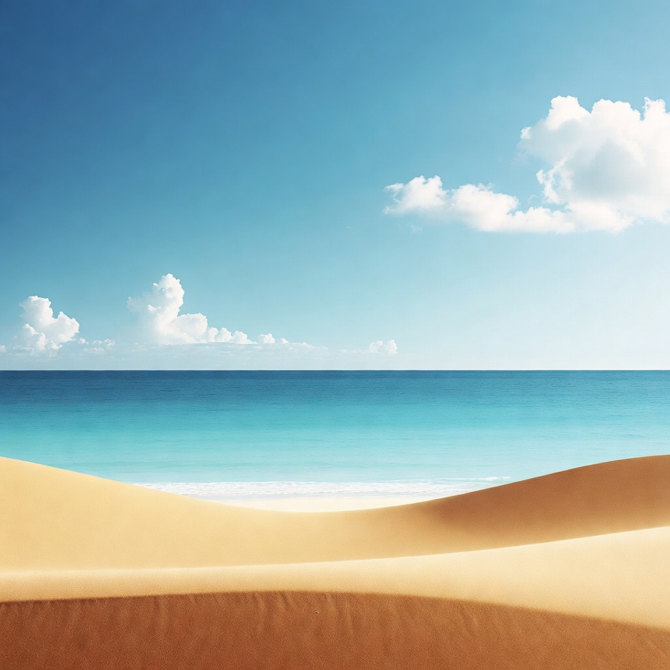 Sandy Dunes Meeting Turquoise Ocean Sandy Dunes Meeting Turquoise Ocean