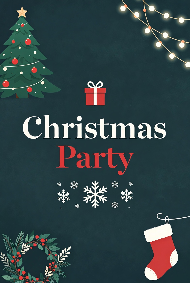 Christmas Party Invitation Illustration Christmas Party Invitation Illustration