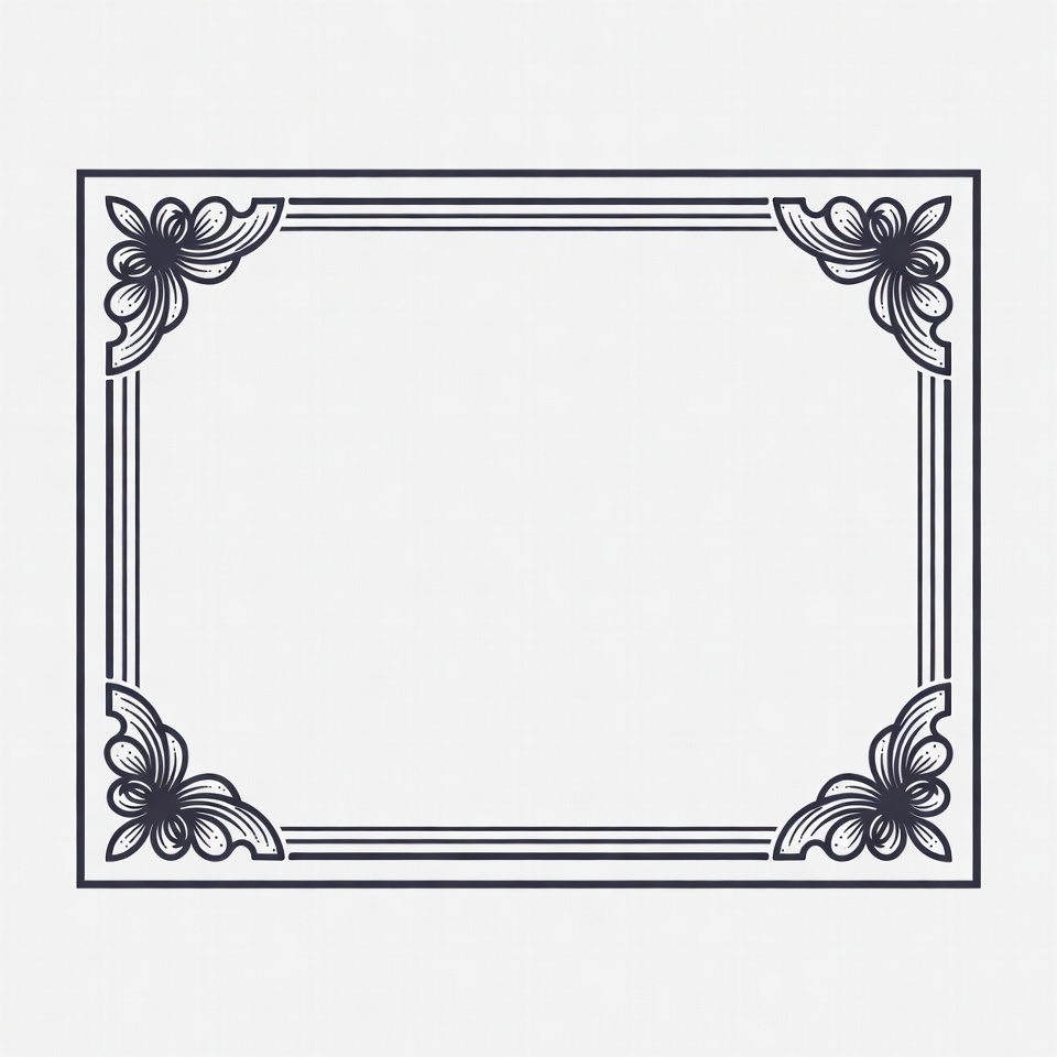 Ornate Floral Frame Border Ornate Floral Frame Border