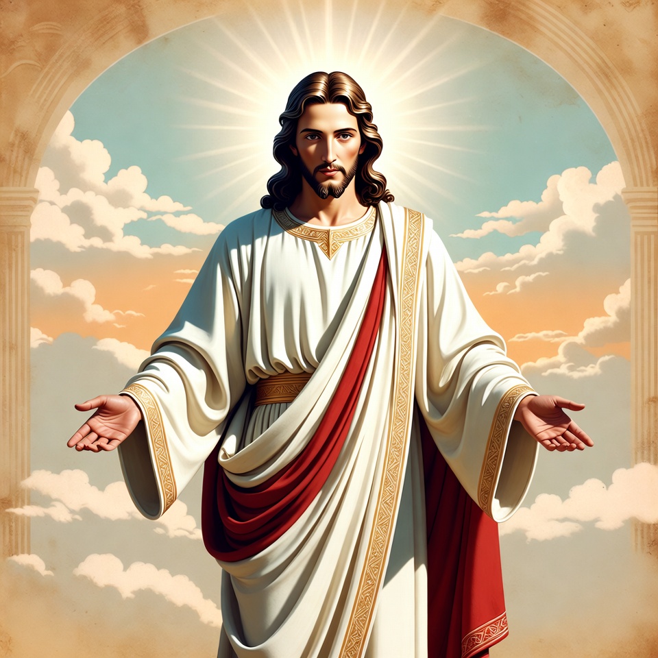 Jesus Christ with arms outstretched Jesus Christ with arms outstretched