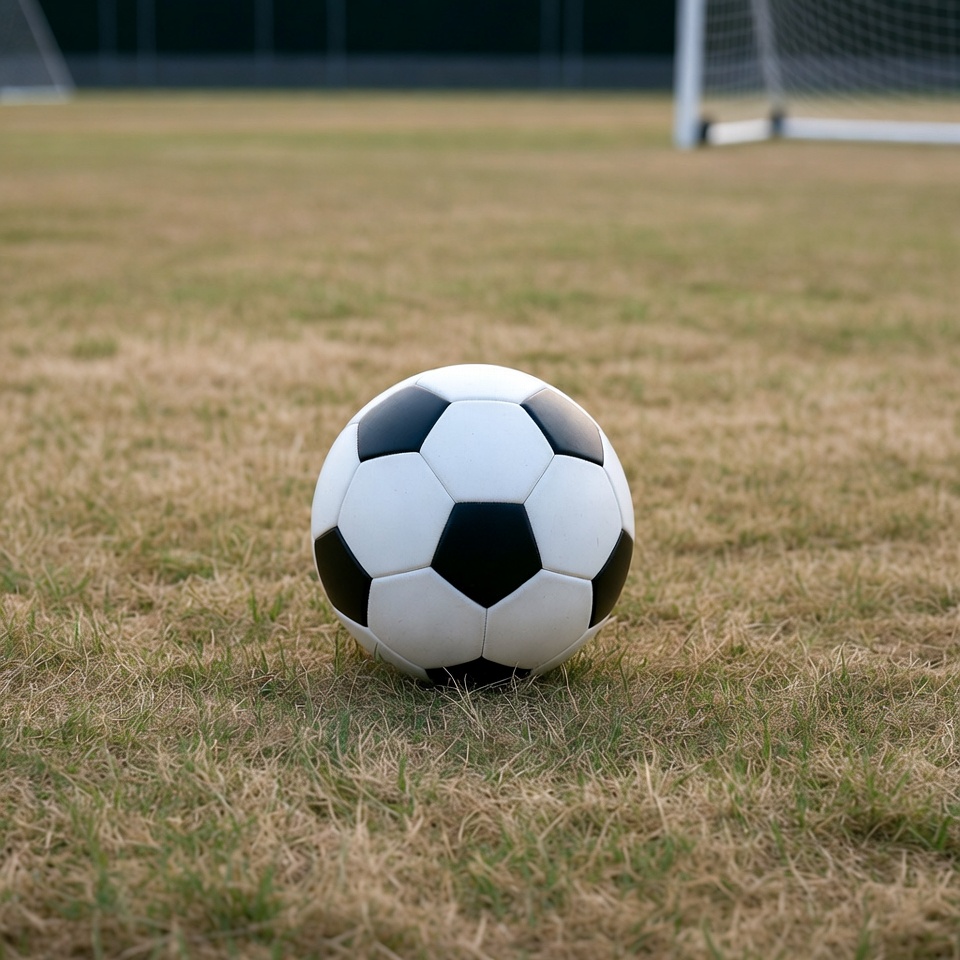 Soccer Ball on Grass Field Soccer Ball on Grass Field