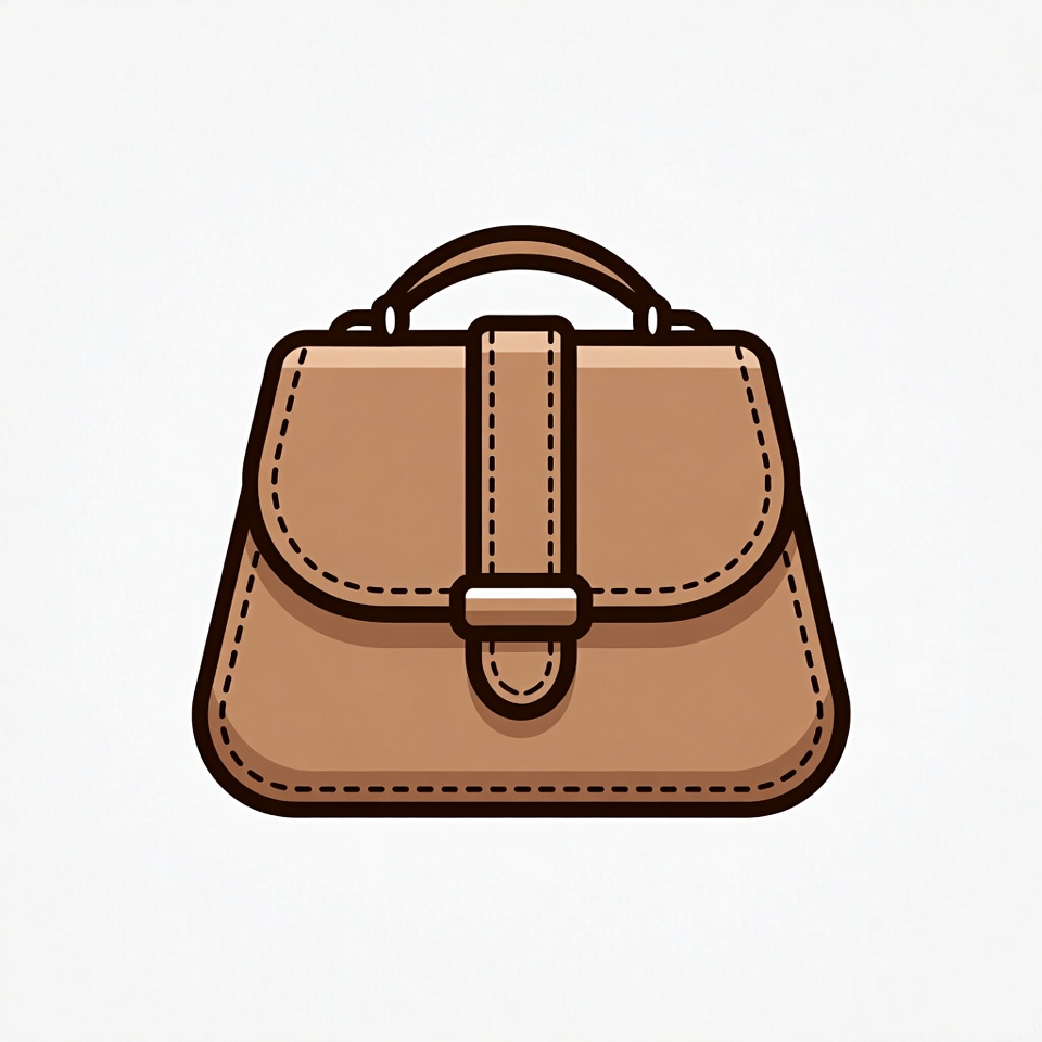 Brown Handbag Illustration Brown Handbag Illustration