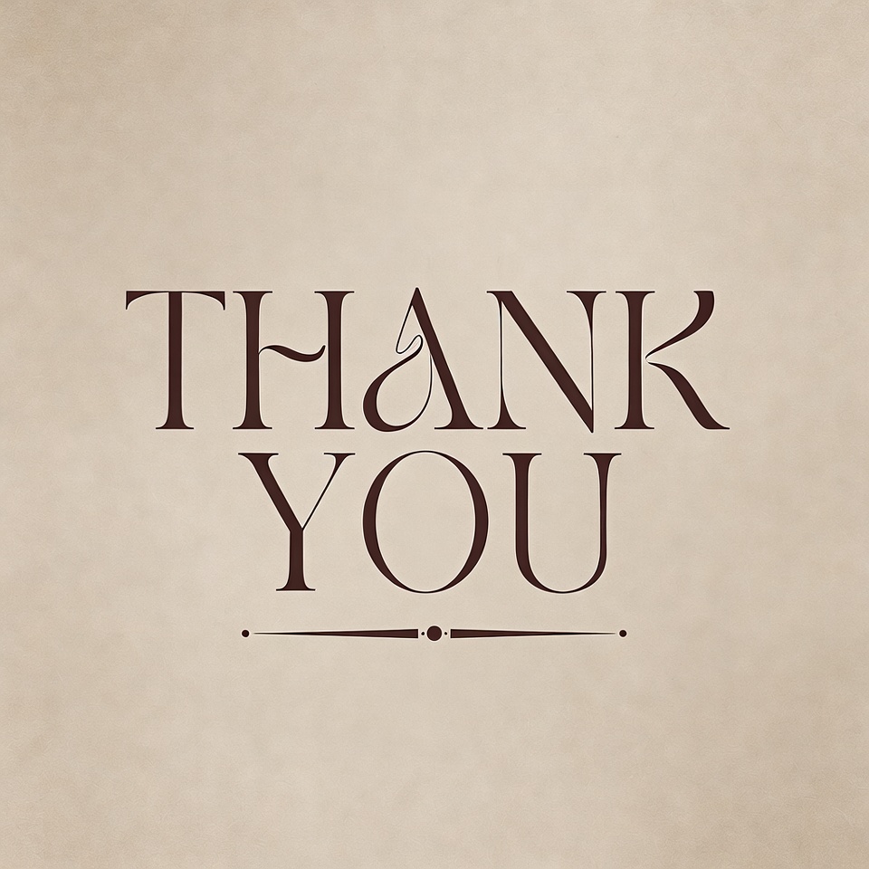 Thank You Elegant Typography Thank You Elegant Typography