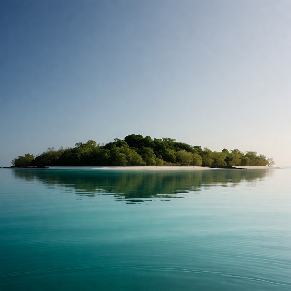 Tropical island in turquoise ocean Tropical island in turquoise ocean
