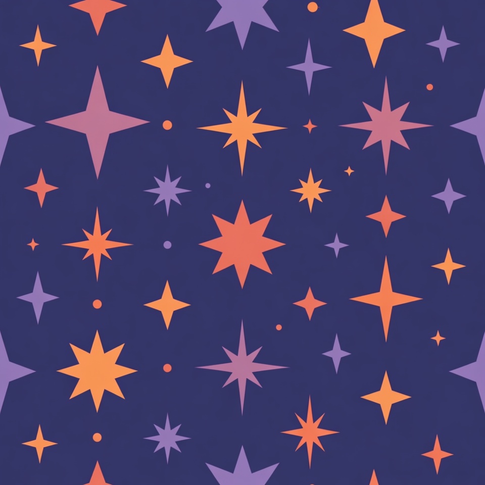 Colorful Stars on Dark Blue Background Colorful Stars on Dark Blue Background