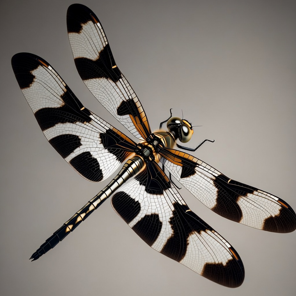 Black and White Dragonfly Black and White Dragonfly