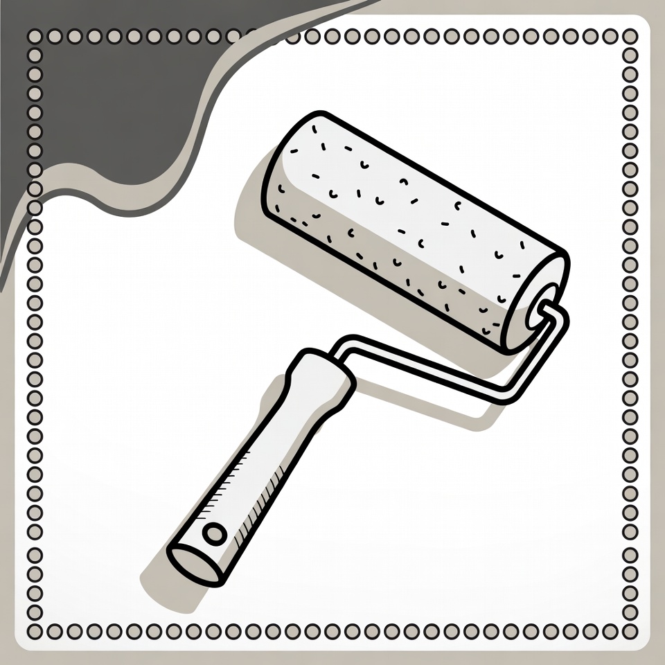 Paint roller illustration Paint roller illustration