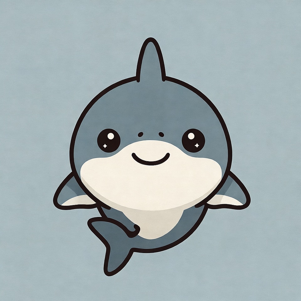 Cute cartoon baby shark Cute cartoon baby shark