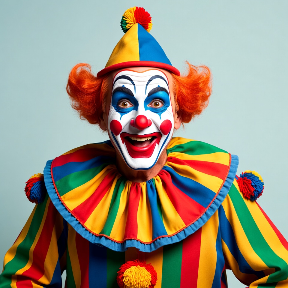 Smiling Clown with Red Hair Smiling Clown with Red Hair